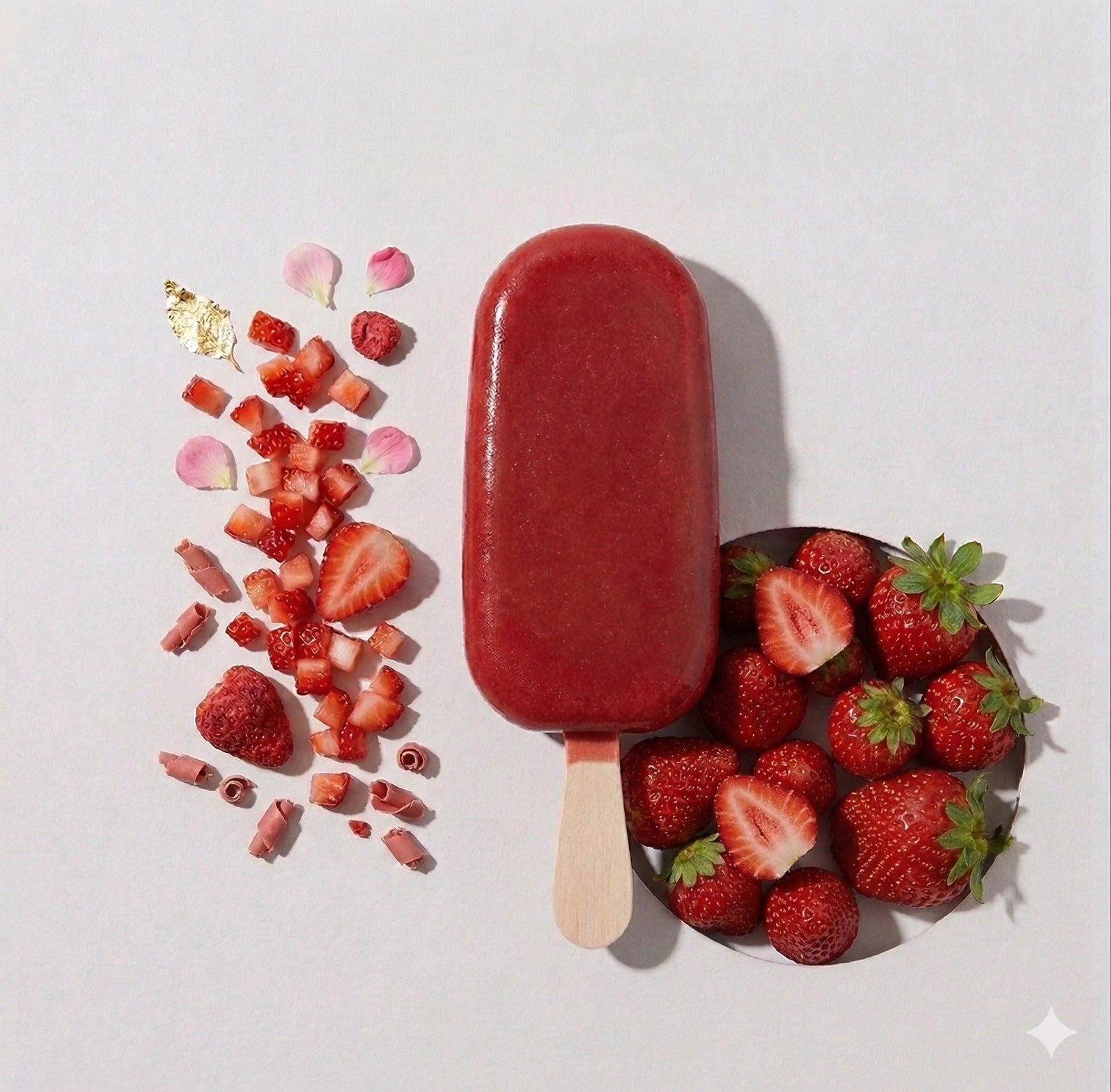 Glace bâtonnet Fraise – Polpa Norte (boîte de 20 unités)