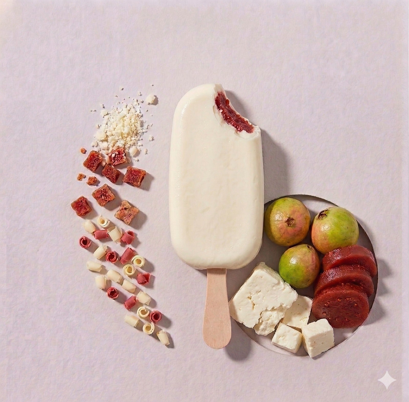 Glace bâtonnet Fromage & Goyave – Polpa Norte (boîte de 20 unités)