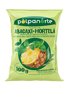 Pulpe d’Ananas avec Menthe – 100 g – Polpa Norte (10X - 1kg)