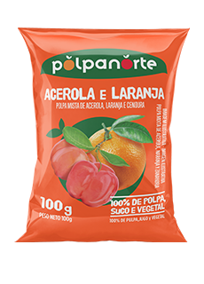 Pulpe d’Acérola avec Orange – 100 g – Polpa Norte (10X-1kg)
