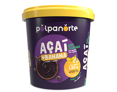 Açaí avec Guaraná et Banane 1,02 kg – Polpa Norte (6x-1 carton)